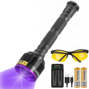 Alonefire SV44 20W ���O�� �u���b�N���C�g ���� UV LED ���C�g �g��365nm USB�[�d�� �A�j�T�L�X���C�g �E�b�h������ �y�b�g�A���o�� �X�R�[�s�I�� �Ӓ� �^�� ���W���p �d���A�L�^�ہA�ނ�A�z�� �p 2