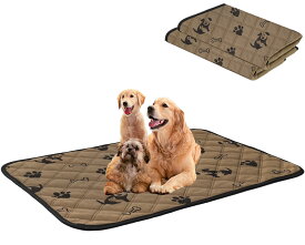 heatcozy 洗えるペットシーツ おしっこパッド 繰り返し使える ペットマット 介護シーツ 小型・大型犬 猫 小動物用 四重構造 漏れ防止 滑り止め 洗濯機で丸洗い 四季通用 (ブラウン, 120x90CM 2枚セット)