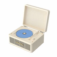 WhatPlus CDプレーヤー Bluetooth対応 スピーカー内蔵 2000mAhバッテリー搭載 デスクトップ用 イヤホン/A…
