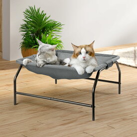 JUNSPOW大型猫用ベッド 【大型猫用】 ペットハンモック（54×54×28cm）、猫用ベッド 通気性自立式キャットベッド大型猫/子犬用屋内＆屋外