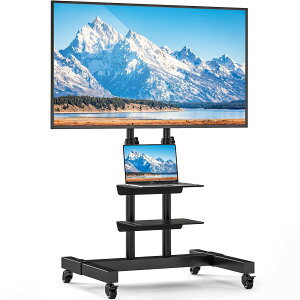 Rfiver �e���r�X�^���h �L���X�^�[�t�� tv stand ��d�x���݌v 32~75�C���`�Ή� �������߉\ �o�I�t�� ���j�^�[�X�^���h tv�X�^���h �ړ��� �ω׏d40kg VESA600X400mm�܂� �ȃX�y�[�X ��Зp �Ɩ��p 