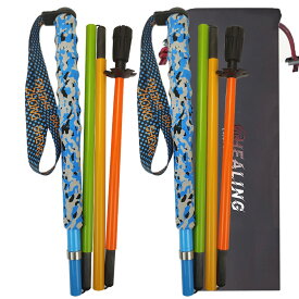 KHEALING トレッキングポール カーボン 折畳み【超軽量115g/125g/130G】 炭素繊維 登山 ポール 5節 2本セット 110/120/130 cm ハイキングポール 滑り止め コンパクト 遠足 登山用品 徒歩 キャップ 吸湿発散性に 収納