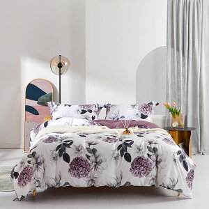 MILDLY 布団カバーセミダブル 4点セット エジプト超長綿100% 布団カバーセット セミダブル:掛け布団カバー ボックスシーツ 枕カバー*2 / 300TCサテン調:肌ざわりが良い 通気性に富んで 毎日の