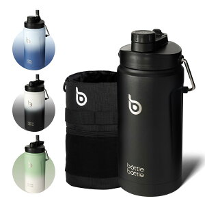 BOTTLE BOTTLE �W���O 2���b�g�� ���� ��e�� 2L �X�e�����X �^��f�M �ۉ��ۗ� �X�g���[�t�� �����^�� �����J�o�[�t�� ������ �A�E�g�h�A �X�|�[�c �L�����v �u���b�N black