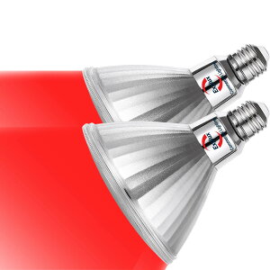 Explux LED�n�C�r�[���d�� �ԐF�� 150W���� E26���� ���O�h���h�� �����Ή� �K���X�{�f�B PAR38 �r�[�������v 121mm�a 2��