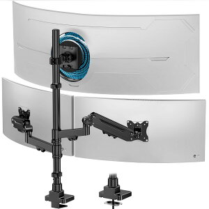 WORLDLIFT PC ���j�^�[�A�[�� 3��� 17�E49�C���`�Ή� ���E17-35�C���`�Ή� �K�X���� �t���f�B�X�v���C�A�[�� �����O�|�[��800mm �ω׏d20kg VESA�Ή� 75x75/100x100mm