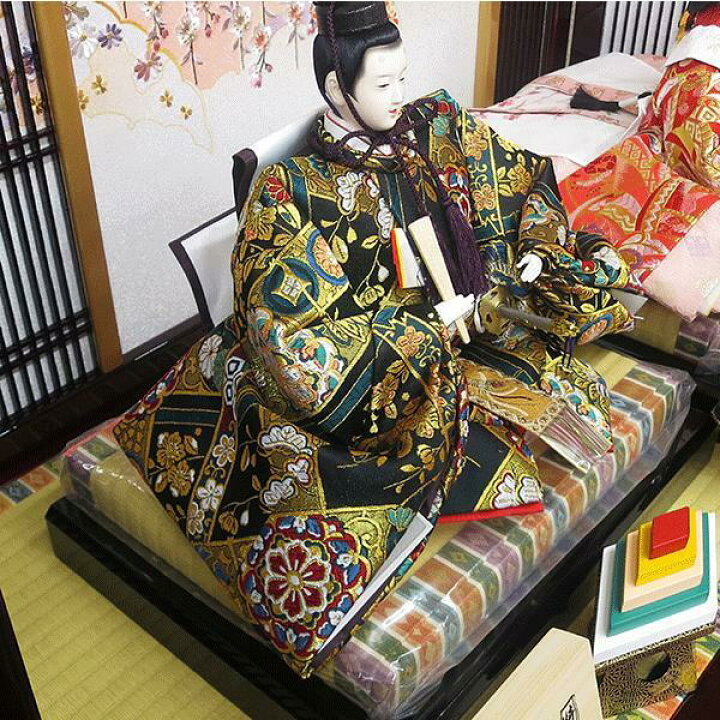 楽天市場】雛人形 三段飾り 平安豊久 美貴 五人飾り 100cm 豪華 刺繍 