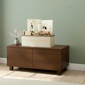 雛人形 コンパクト 収納飾り 平安豊久 小芥子 枝垂れ桜 刺繍 二曲屏風 白木 収納箱 2026年度新作 特典付 名前札 被布 初節句 お祝い 桃の節句 ひな人形 モダン おしゃれ スタイリッシュ 金襴 束帯 十二単 前幅45cm a000000739