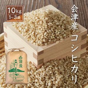 令和7年産 新米 コシヒカリ 【玄米】 10kg 20kg(10kg×2袋) 30kg(10kg×3袋) 会津産 産地直送 送料無料 九州・沖縄別途送料 お米 米 こしひかり