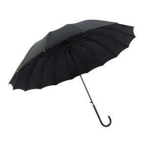 長傘 雨傘 日傘 傘 16本骨 晴雨兼用 レディース メンズ 自動型 軽量 軽い 長傘 雨傘 日傘 完全遮光 レザーハンドル UVカット 紫外線カット 撥水 耐久 頑丈 耐風 男女兼用 シンプル ジャンプ式