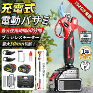 【2026新発売】電動剪定ばさみ 電動剪定バサミ充電式 電動ハサミ 一台2役 高枝切り 電動枝切りバサミ 家…