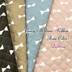 ◆◆■【キルティング】＊Fancy Modern Ribbon＊［New Color］（ファンシー モダン リボン＊ニューカラー）≪オックスプリント≫※102cm幅　コットン100％　中綿：ポリエステル