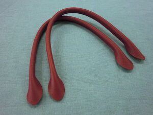レザー持ち手≪細口手さげタイプ≫【合皮】【40cm】2本組 赤