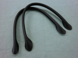 レザー持ち手≪細口手さげタイプ≫【合皮】【40cm】2本組 黒