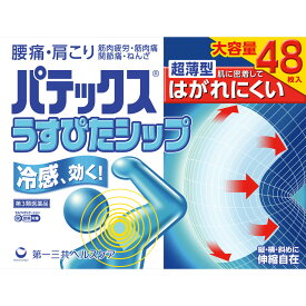 【第3類医薬品】第一三共ヘルスケア パテックス うすぴたシップ 48枚