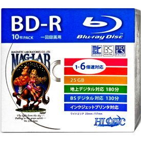 磁気研究所 BD-R 一回録画用 25GB 6倍速デジタル用 スリムケース R＿1層10P