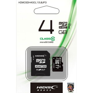 C HIDISC microSDHCJ[h 4GB CLASS10 UHS-1 }CNSDJ[h
