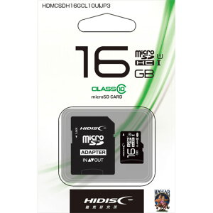 ���C������ HIDISC microSDHC�J�[�h 16GB CLASS10 UHS-1 MicroSDHC