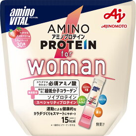 味の素 「アミノバイタルRアミノプロテイン」for woman ストロベリー味 パウチ 30包