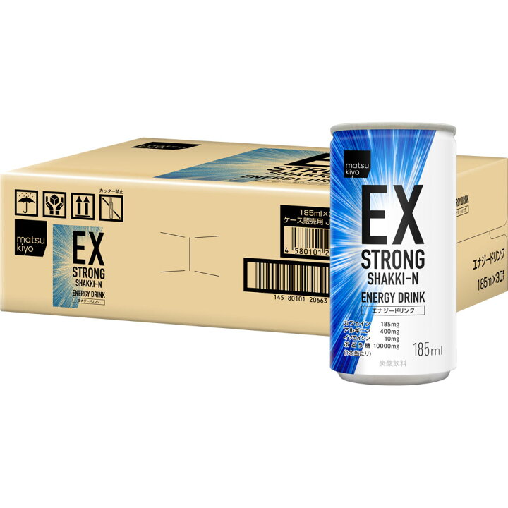 楽天市場 ｍａｔｓｕｋｉｙｏ ｅｘｓｔｒｏｎｇエナジードリンク ｓｈａｋｋｉ ｎ ケース １８５ｍｌ ３０本 Point マツモトキヨシ楽天市場店