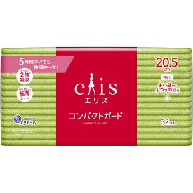 大王製紙 エリス コンパクトガード（多昼〜ふつうの日用）羽なし 32枚 （医薬部外品）