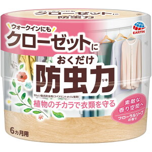 アース製薬 クローゼットにおくだけ防虫力 フローラルソープの香り 衣類 防虫剤 クローゼット用 300МL