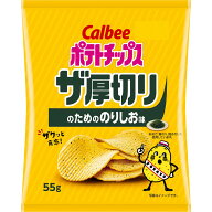 カルビー ポテトチップスザ厚切りのためののりしお味 55g