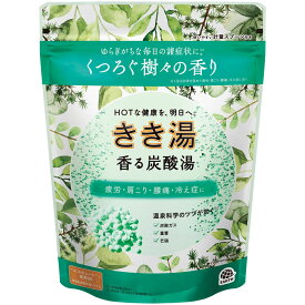 アース製薬 きき湯　香る炭酸湯　樹々の香り 360g （医薬部外品）