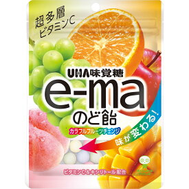 UHA味覚糖 e-maのど飴袋 カラフルフルーツチェンジ 50g