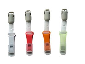 【蓄光あり/なし選べる】バンドクリップ付ホイッスル（キャップ付）【笛 日本製 キャップ付き 防犯 防犯グッズ 防災 災害 緊急用 非常用 地震 遭難 救助 大音量 軽量 SOS 警笛 アウトドア サバイバル】