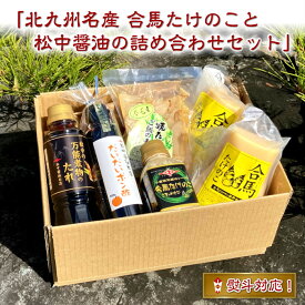 【数量限定】春の合馬たけのこと松中醤油詰め合わせ【明治27年創業】松中醤油本店産地直送/蔵元直送/天然醸造/長期熟成/ギフト/人気/母の日/福岡/お取り寄せ/高級筍/おうまたけのこ/送料無料/39ショップ/北九州/合馬たけのこ体験園