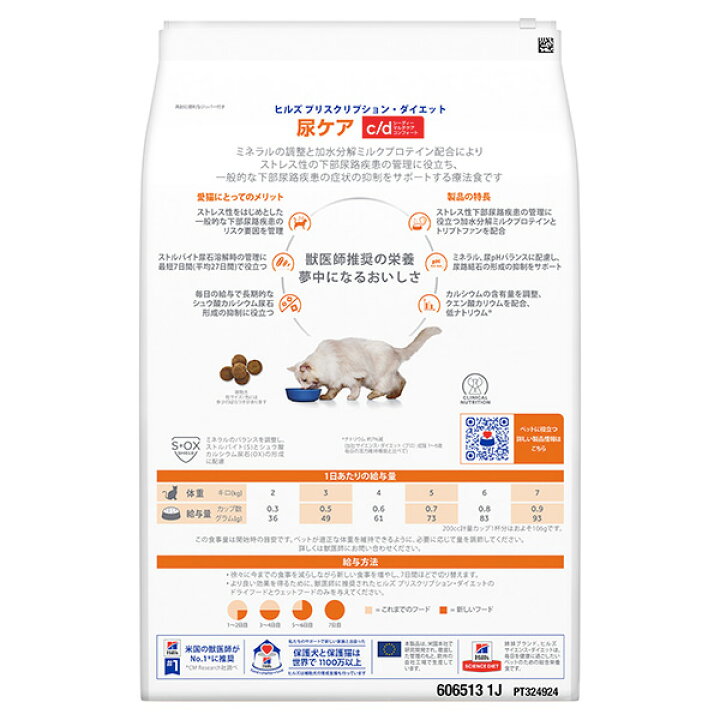 楽天市場】ヒルズ 猫用 尿ケア【c/d】 マルチケア コンフォート チキン 