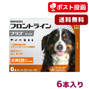 【A】フロントラインプラス犬用 XL（40〜60kg）　1箱6本入【送料無料】【動物用医薬品】【ノミ・ダニ・シラミ駆除】