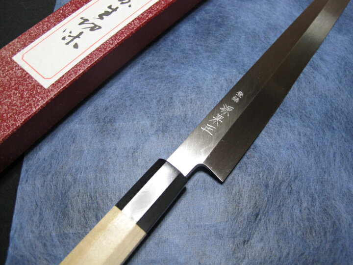 楽天市場】源泉正 [IZUMIMASA] 白鋼本焼 ふぐ引包丁 330mm : 堺高級 