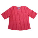 こいくち 子供 鯉口 シャツ ピンク麻の葉サイズ：JS・JM・JL・JLL素材：綿100％従来の鯉口シャツとは違い立体的に縫製…