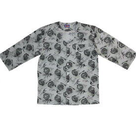 大人　 鯉口シャツ 7分袖 龍サイズ：S・M・L・LL素材：綿100％従来の鯉口シャツとは違い立体的に縫製をし、特に首回りやアームホールの着心地にこだわりました。お店のユニフォームにもオススメです。