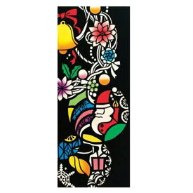 注染手ぬぐい（単品）日本製柄：Holylightサイズ：約36cm×90cm≪kenema　気音間 けねま　てぬぐい 手拭 タペストリー 壁掛け サンタクロース クリスマス ステンドグラス ホーリーナイト オーナメント ツリー クリスマスツリー 天使 ≫