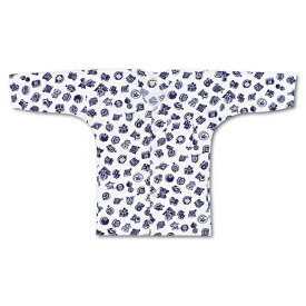 江戸一　子供用　鯉口シャツ　柄 白まとい素材：綿100%0号、1号、2号、3号