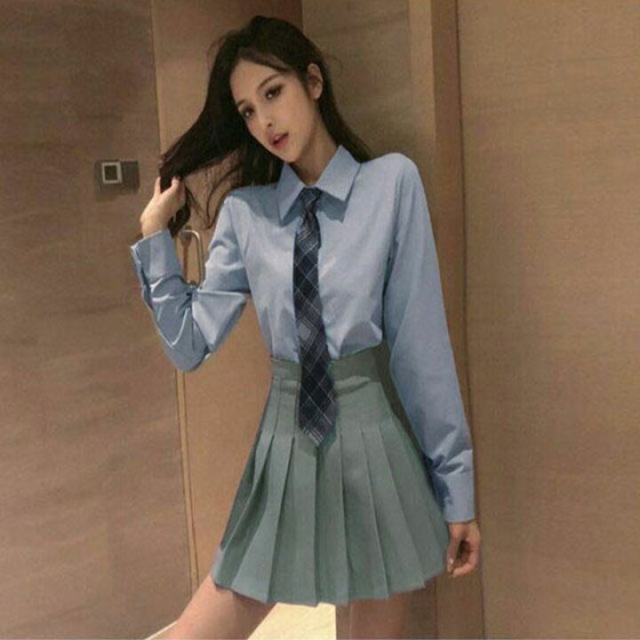 楽天市場】 ネクタイ 冬 スカート JK 3点セット 学生制服 長袖 学生服  