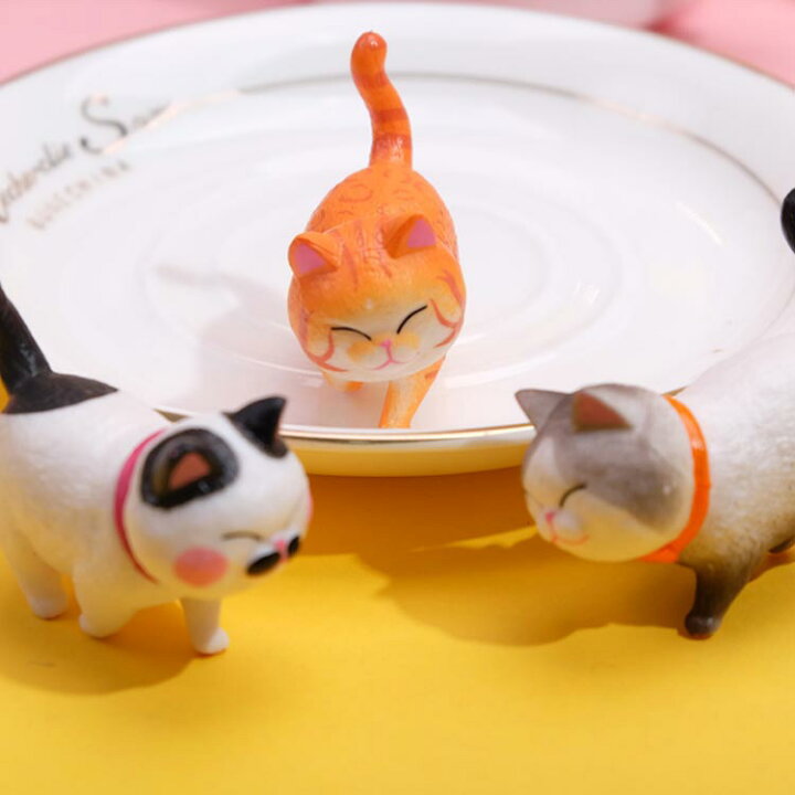 楽天市場】猫 置物 ネコちゃん 9匹セット ねこ 動物置物 カー用品 カー 