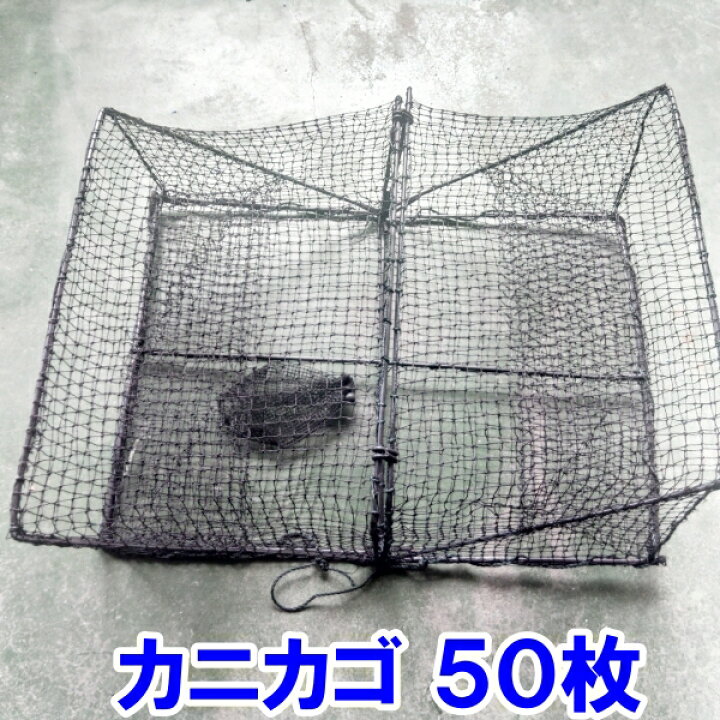 楽天市場】角型タイプ 50枚 送料無料 新品 カニカゴ 蟹かご 蟹カゴ 