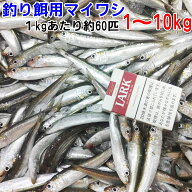 冷凍餌 マイワシ 小サイズ 1kg〜10kg【1kgずつ小分け】 1kgあたり約60匹 14kg【小分け無タイプ】釣り餌 …