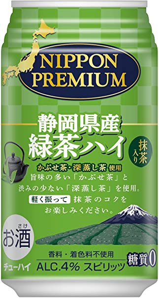 NIPPON 買収 海外限定 PREMIUM 緑茶ハイ 340ml缶ｘ24本入2ケースまで1個分の送料で発送可能です