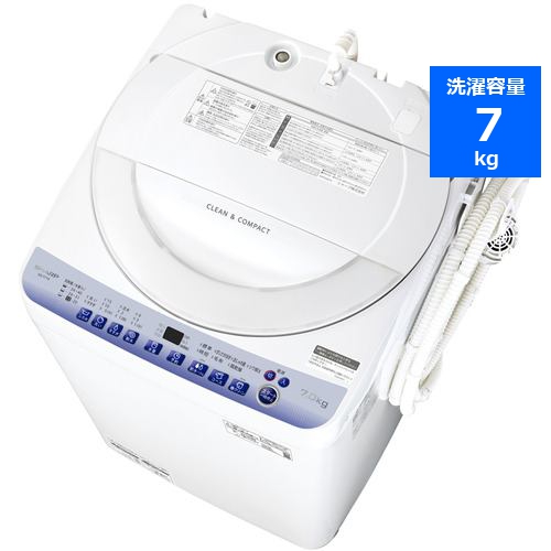 71％以上節約シャープ ES-T715 全自動洗濯機 7kg ホワイト EST715