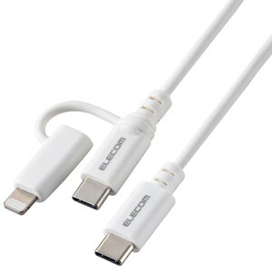 GR MPA-CCLAD10WH 2in1P[u(USB Type-C - USB Type-C Lightningϊ) 1m zCg