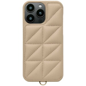 ���j�P�[�X Triangle Puffy Case for iPhone 16 Pro Max (beige) UNI-CSIP24LP-2TPBE