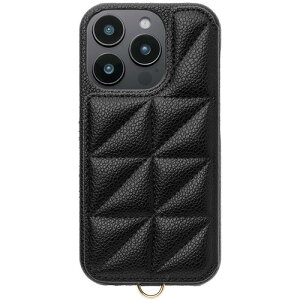 ���j�P�[�X Triangle Puffy Case for iPhone 16 Pro (black) UNI-CSIP24MP-2TPBK