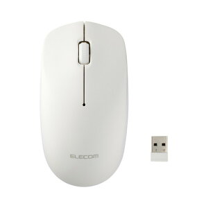 �G���R�� M-LE10DRXWH USB�����}�E�X 3�{�^��2.4GHz ���w�� Windows Mac�Ή� �z���C�g