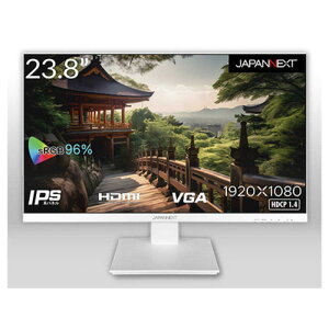 JAPANNEXT JN-238i75F-W 23.8�^�t��HD�t�����j�^�[ IPS�n�p�l������ sRGB96�� �z���C�g