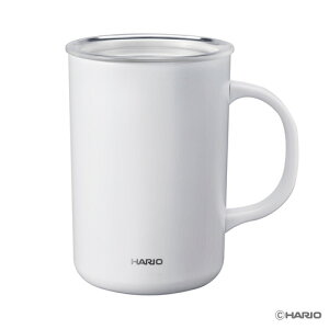 HARIO �n���I �Z���~�b�N�R�[�e�B���O �^���d�ۉ��}�O ���p�e�ʁ^470ml �z���C�g CMG-470-W
